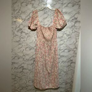 Nordstrom Lush Floral Smocked Crisscross Back Dress